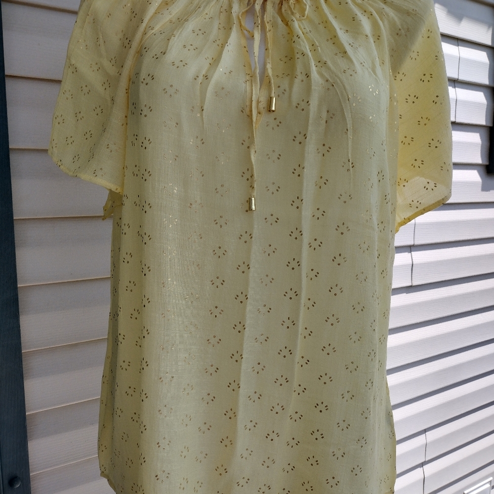 Harvé Benard 3X Yellow GOLD Blouse